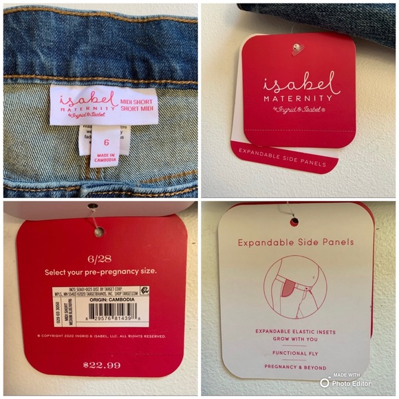 Maternity Summer Bundle | Lot of Maternity Tank Tops (2) + Maternity Shorts S/6 - Picture 14 of 15